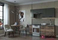 Кухня "Гранж" 1800 (СВТ) - "Лабиринт" - интернет-магазин мебели для дома в Екатеринбурге, Первоуральске и Ревде