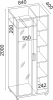 Шкаф 800 М05 Вест (РР) - "Лабиринт" - интернет-магазин мебели для дома в Екатеринбурге, Первоуральске и Ревде