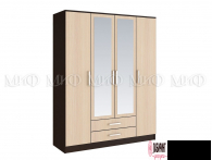 Шкаф 4-х створчатый с зекралом "Фиеста" ЛДСП (МФ) - "Лабиринт" - интернет-магазин мебели для дома в Екатеринбурге, Первоуральске и Ревде