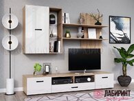 Гостиная ЛДСП "Нэнси Нью" вариант №5 (МФ) - "Лабиринт" - интернет-магазин мебели для дома в Екатеринбурге, Первоуральске и Ревде