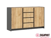 Комод "Остин" 2 двери 4 ящика (МФ) - "Лабиринт" - интернет-магазин мебели для дома в Екатеринбурге, Первоуральске и Ревде