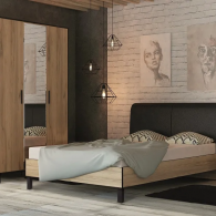 Модульная спальня "Лофт" (ИВА) - "Лабиринт" - интернет-магазин мебели для дома в Екатеринбурге, Первоуральске и Ревде